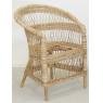 Armchair in teak and rattan