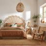 Tête de lit en rotin naturel