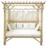 Outside bed in natural teak branch