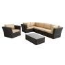 Synthetic rattan garden lounge