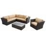 Synthetic rattan garden lounge