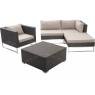 Synthetic rattan garden lounge