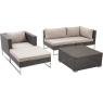 Synthetic rattan garden lounge