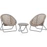 Synthetic copper resin and metal lounger set