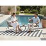 Synthetic copper resin and metal lounger set