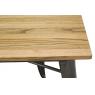 Industrial table in metal and oiled elm wood