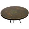 Antique gold metal coffee table 