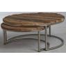 Solid wood and steel coffee tables