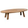 Oval recycled pine coffee table