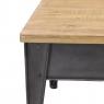 Metal and fir wood coffee table