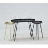 Oval side table in metal