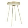 Round golden metal side table 