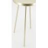 Round golden metal side table 