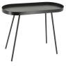 Oval side table in metal