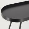 Oval side table in metal