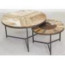Coffee tables in metal and wood
