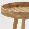 Table en pin naturel et rotin