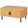Coffee table in slatted MDF