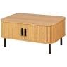 Coffee table in slatted MDF