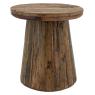 Round table in recycled wood