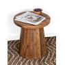 Round table in recycled wood