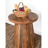 Round table in recycled wood