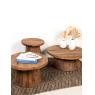 Round table in recycled wood