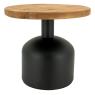Pine side table and metal