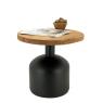 Pine side table and metal