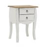 Antique white wood nightstand