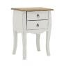 Table de nuit en bois blanc antique
