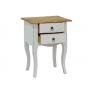 Table de nuit en bois blanc antique
