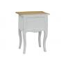 Antique white wood nightstand