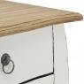 Antique white wood nightstand