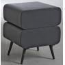 Metal and wooden nightstand