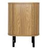 Bedside table in slatted MDF