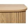 Bedside table in slatted MDF