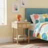 Bedside table in laminated medium