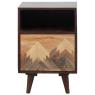 Mango and acacia wood nightstand