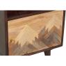 Mango and acacia wood nightstand