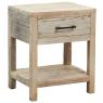 Table de nuit en bois recylé blanchi