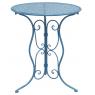 Blue metal folding table