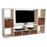 Spruce wood TV stand