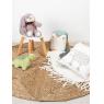 White polypro and beechwood children's armchair