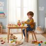 Grey polypro and beechwood chidren's chair