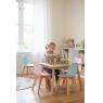 Pink polypro and beechwood children's chair