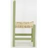 Chaise enfant en bois vert