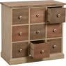 Pinewood chest with 9 drawers