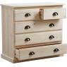 Commode 5 tiroirs en bois brut