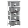 Chest of 5 drawers with hearts